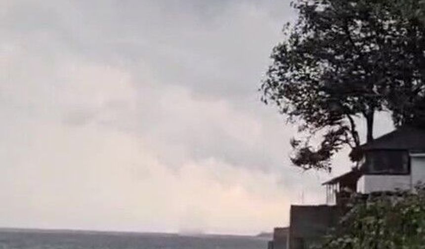 Denizden yükselen hortum korku dolu anlar yaşattı