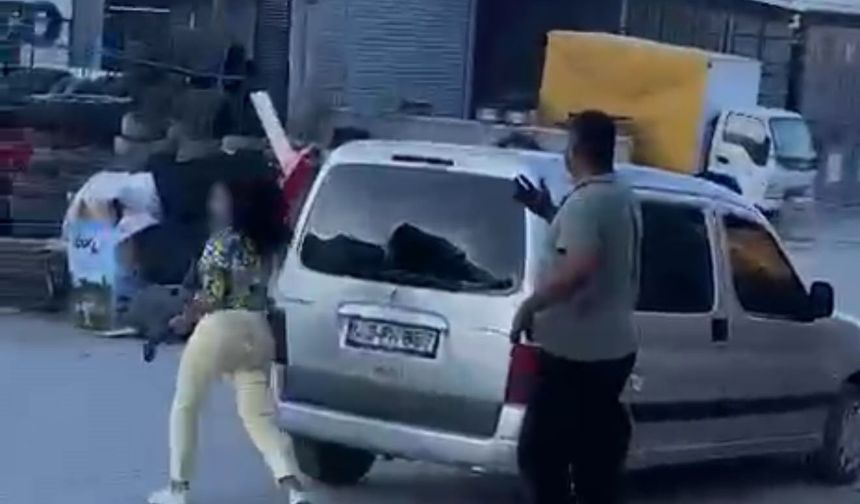 Çekiçli kadın öfkesini böyle kustu