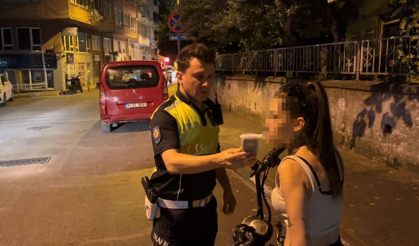 Bisikletli sürücü alkollü çıktı