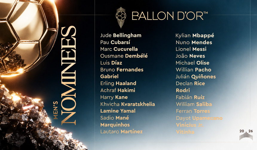 Ballon d'Or adayları açıklandı