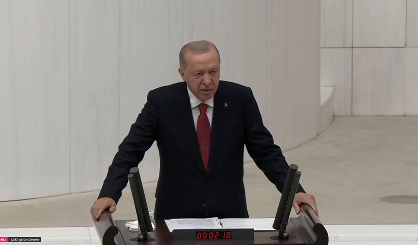 Erdoğan: Dünyada 2 kez gazilikle müşerref olan tek meclis TBMM'dir!