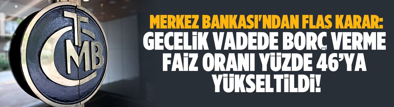 Merkez Bankası'ndan flaş karar!
