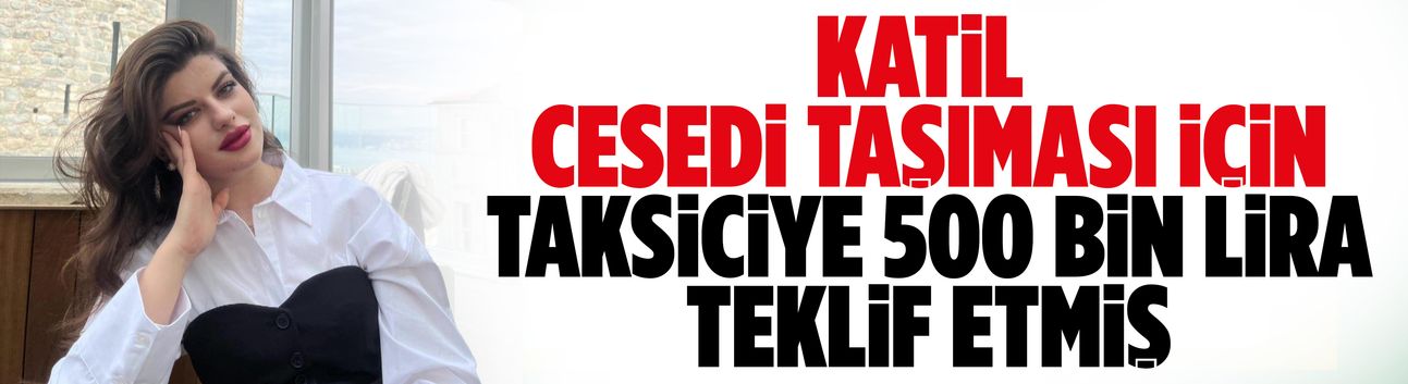 Katil, cesedi taşıması için taksiciye 500 bin lira teklif etmiş