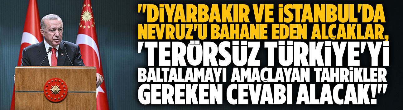 Erdoğan'dan çok sert Nevruz çıkışı