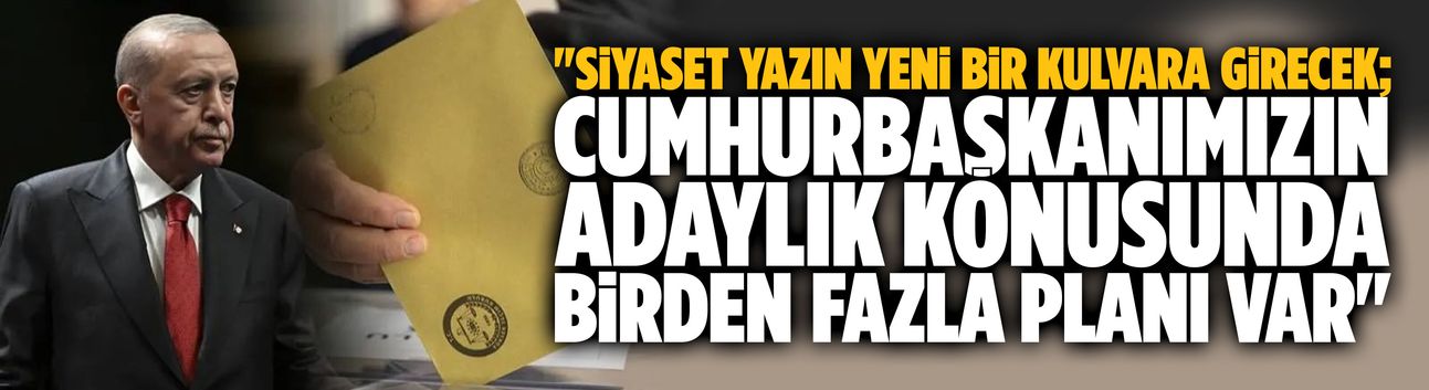 Siyaset yazın yeni bir kulvara girecek; Cumhurbaşkanımızın adaylık konusunda birden fazla planı var