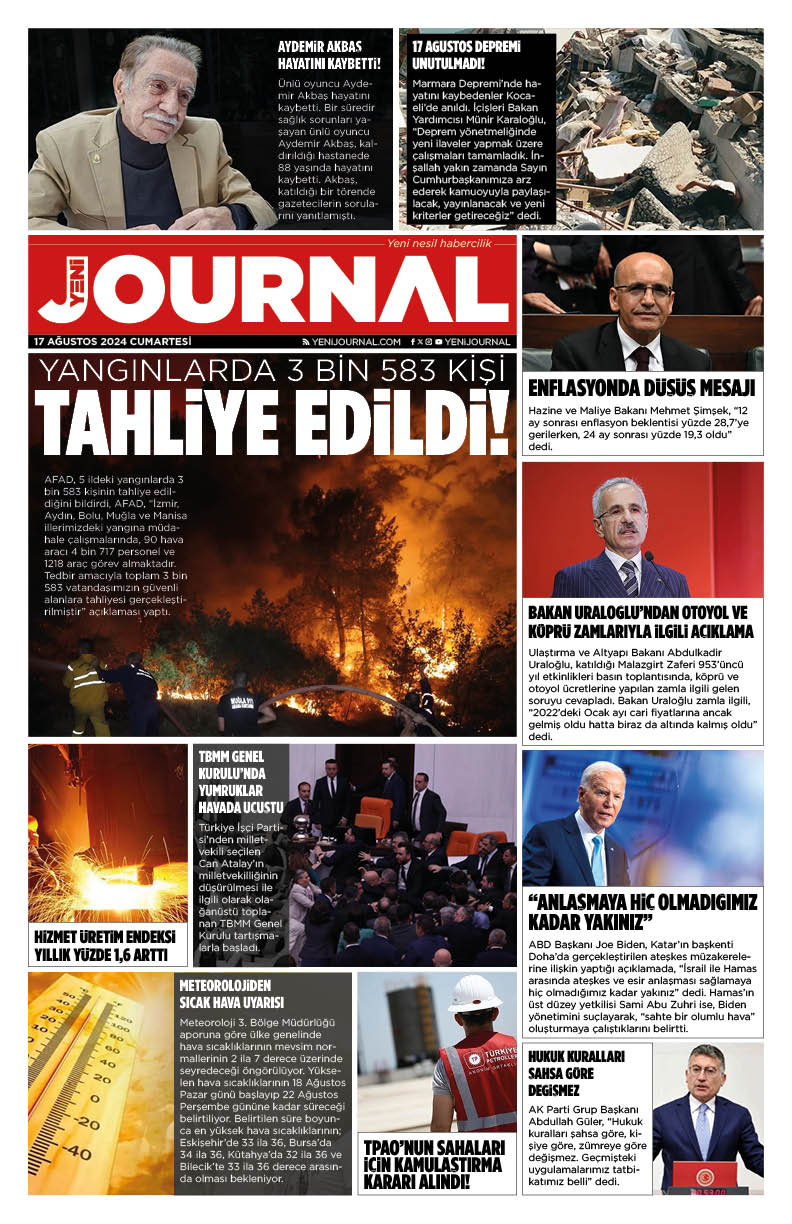 Yeni Journal Egazetesi 20240817