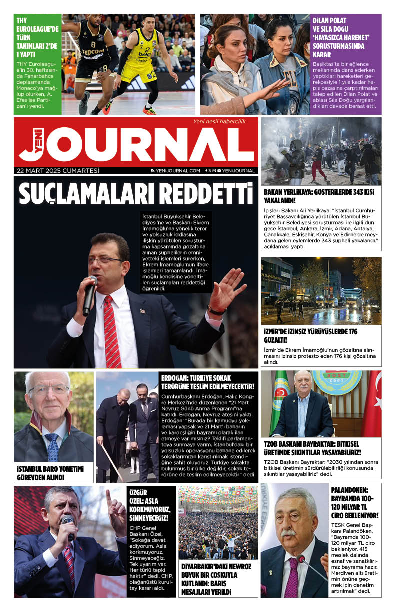 Yeni Journal Egazetesi 22 Mart