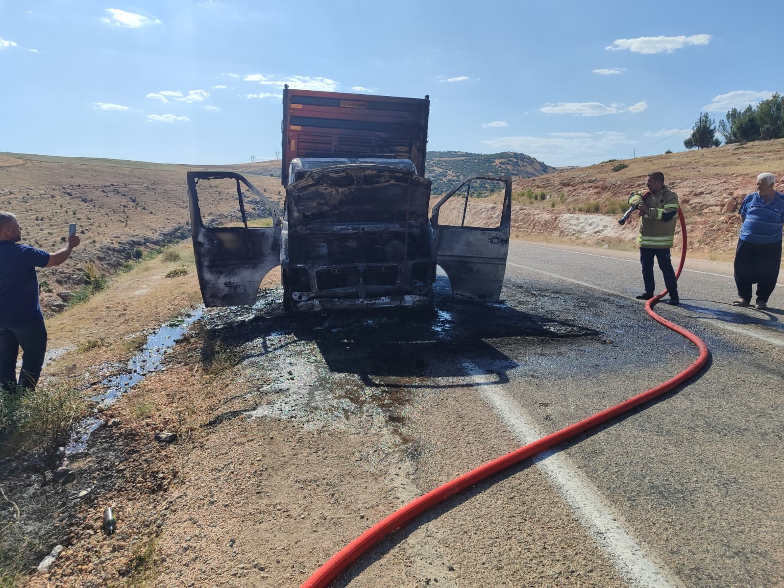 Traktör Römork Yangın2