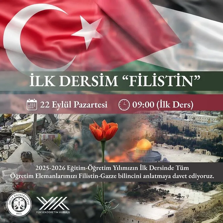 Dicle Universitesinde Bir Ilk Olacak Ilk Ders Filistin