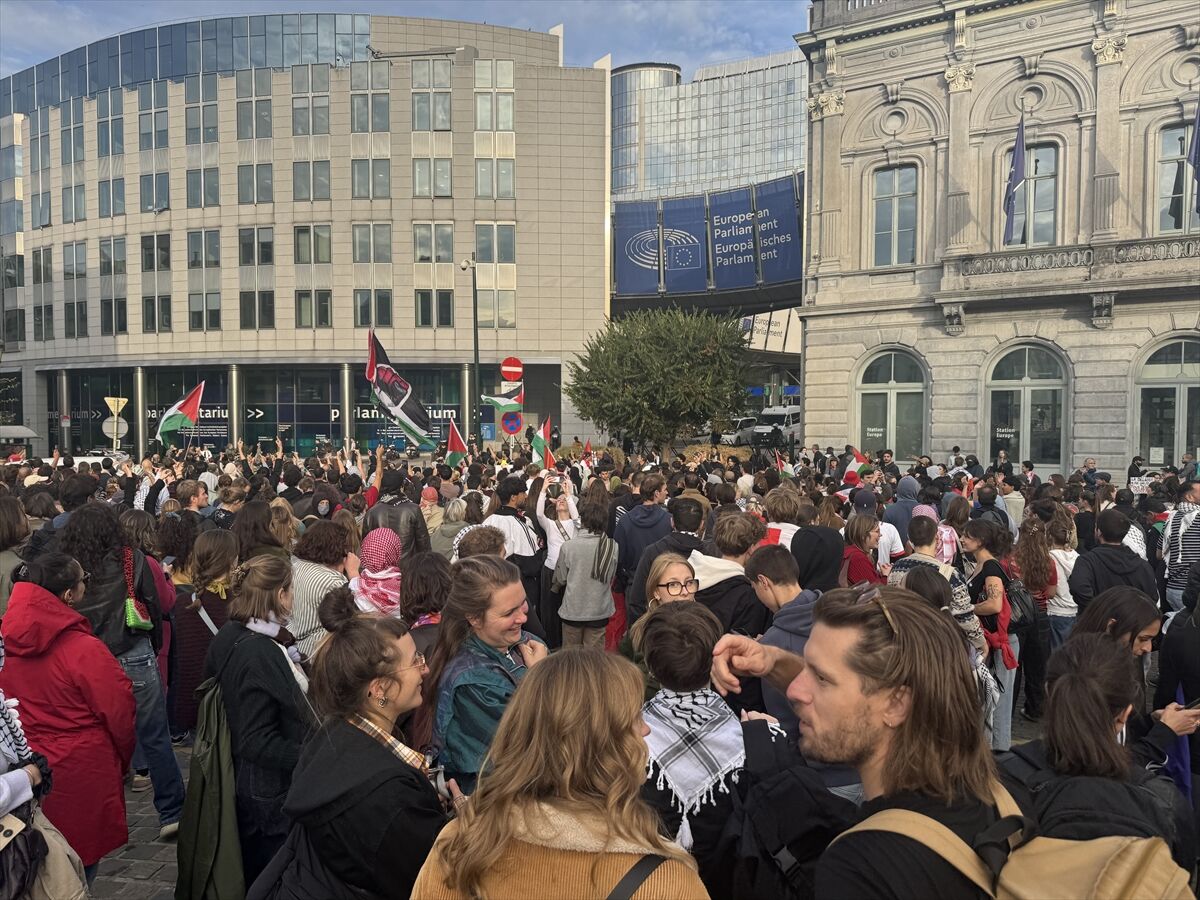 Brüksel'de Küresel Sumud Filosu'na Saldırı Protesto Edildi4
