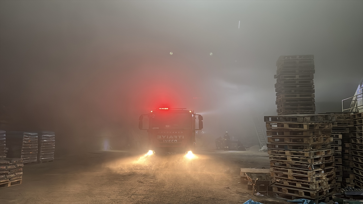 Edirne'de Palet Fabrikasında Çıkan Yangın1