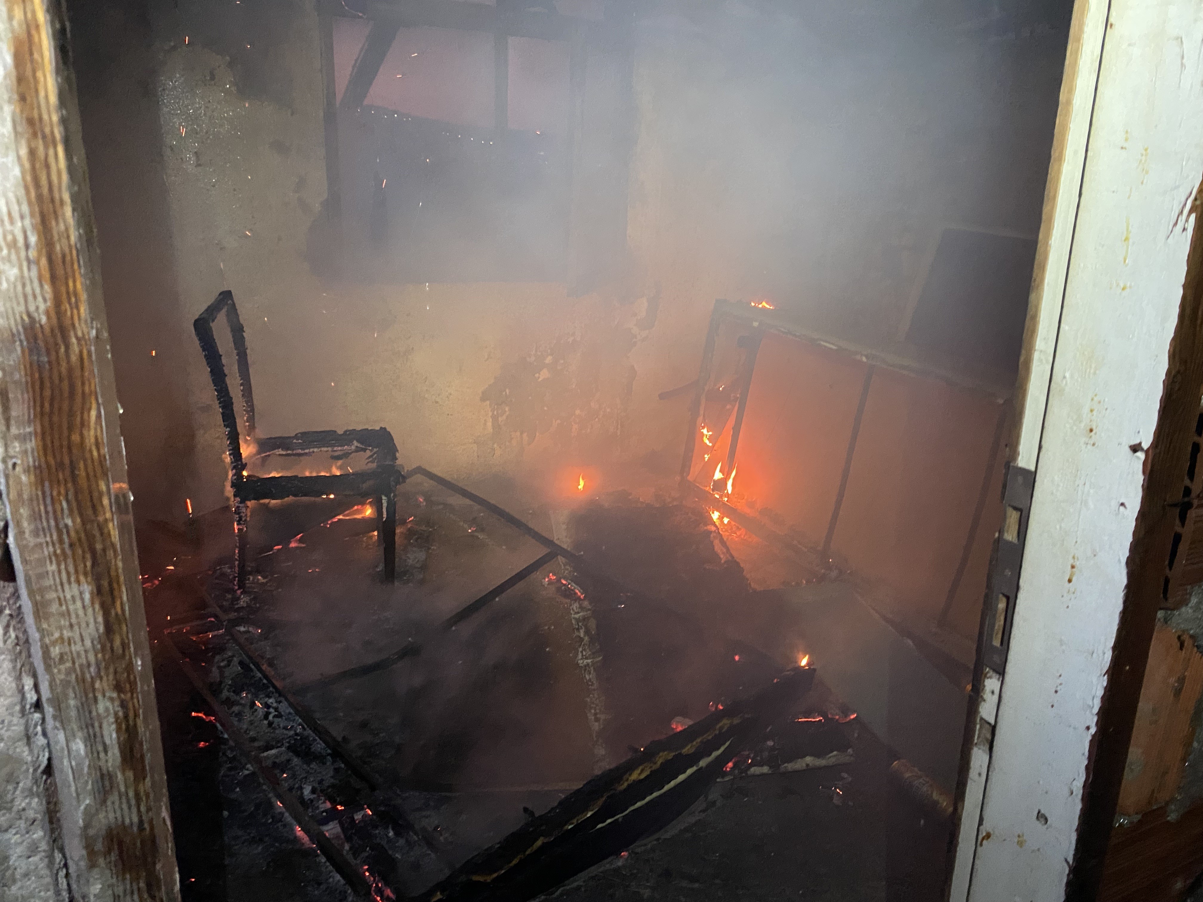 Bursa’da Terk Edilen Evde Çıkan Yangın2