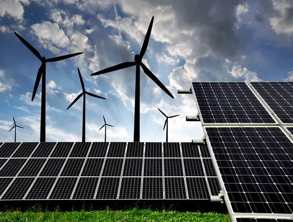 Depositphotos 8238294 Stock Photo Solar Energy Panels And Wind