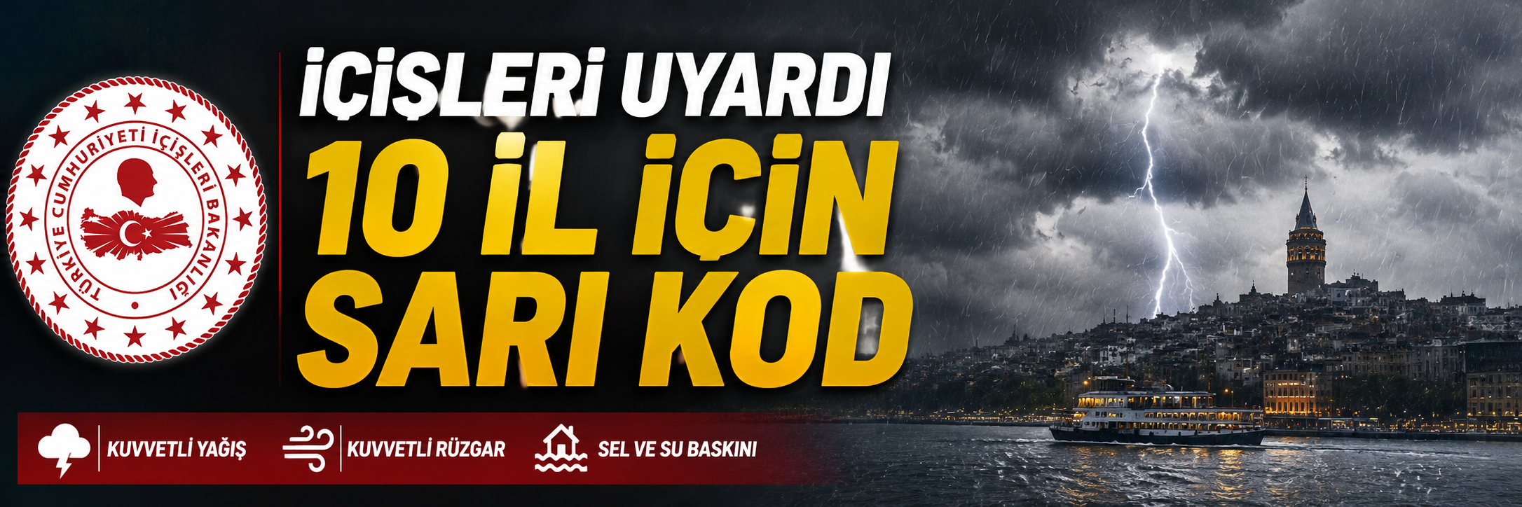 İçişleri uyardı: 10 il içi sarı kod