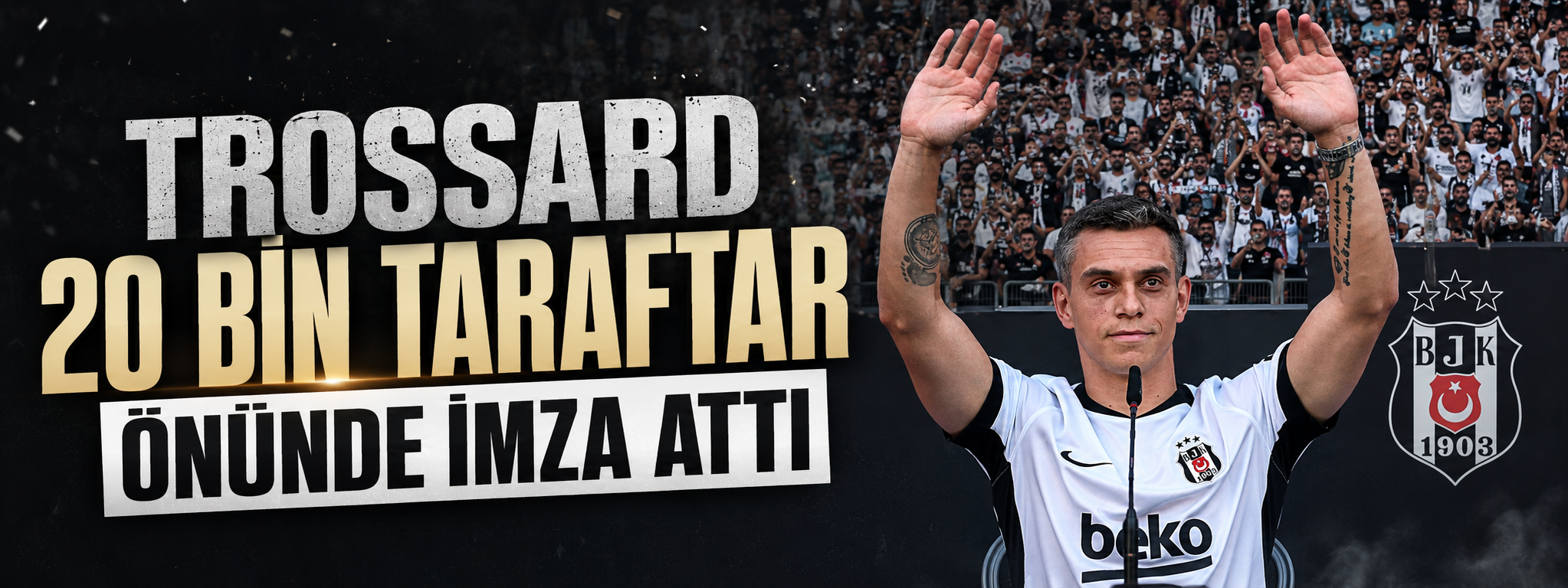 Trossard 20 bin kişinin önünde imza attı