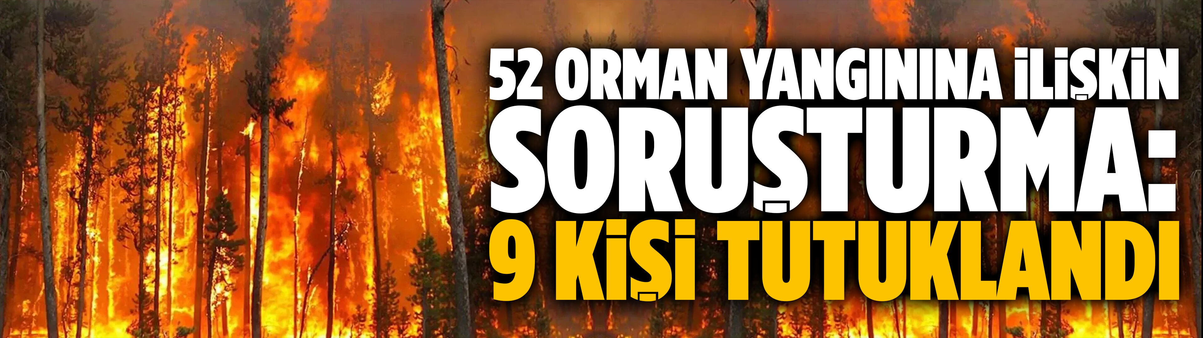 52 orman yangınına ilişkin soruşturma: 9 kişi tutuklandı