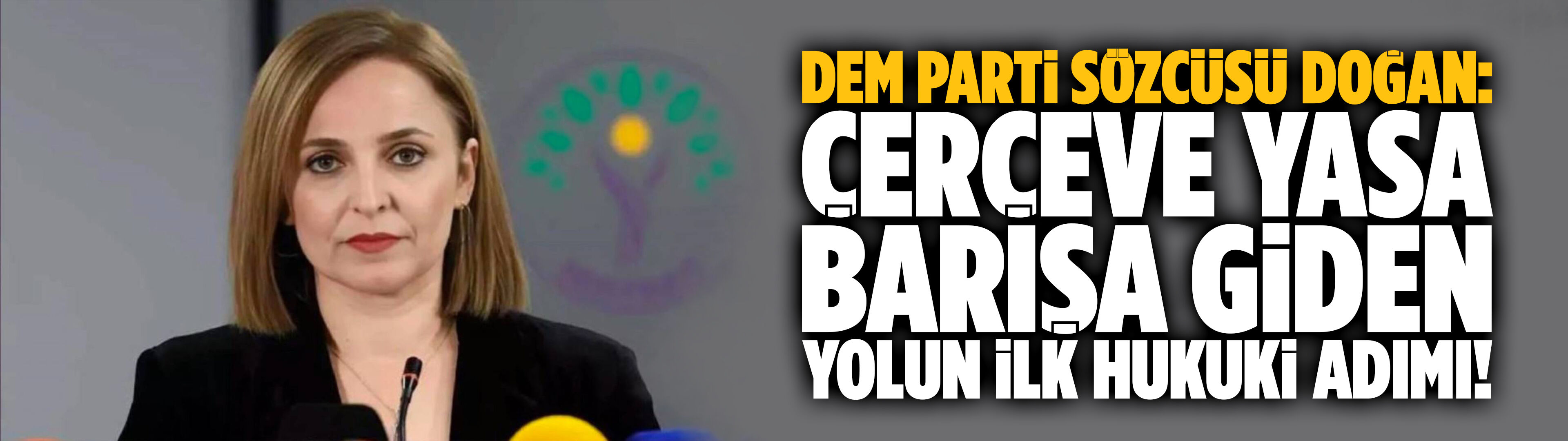 DEM Parti Sözcüsü Doğan: Çerçeve yasa barışa giden yolun ilk hukuki adımı