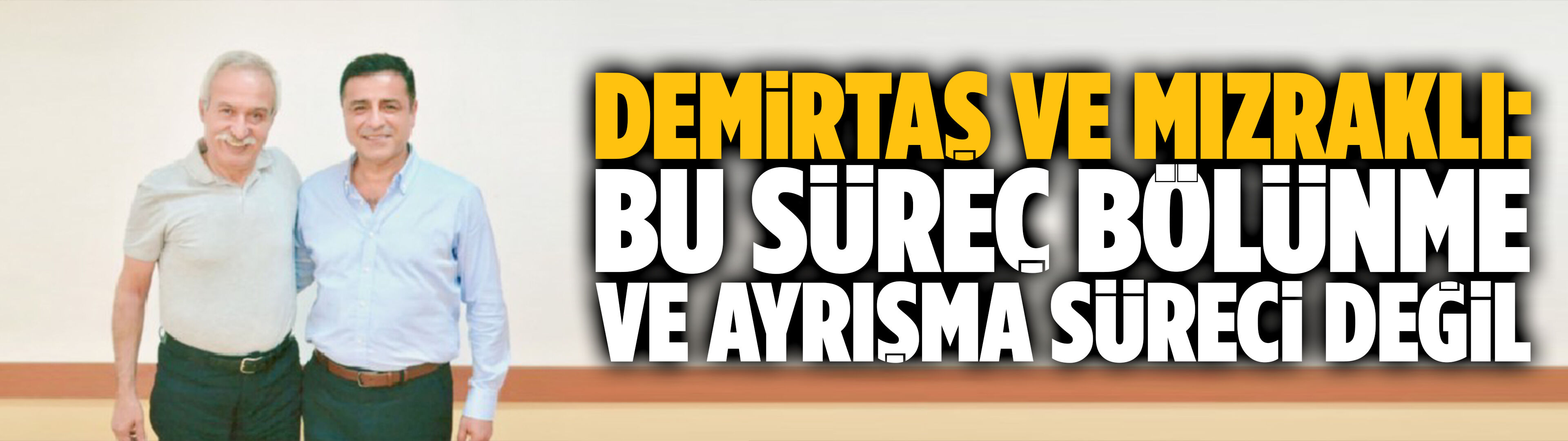 Demirtaş ve Mızraklı: Bu süreç bölünme ve ayrışma süreci değil