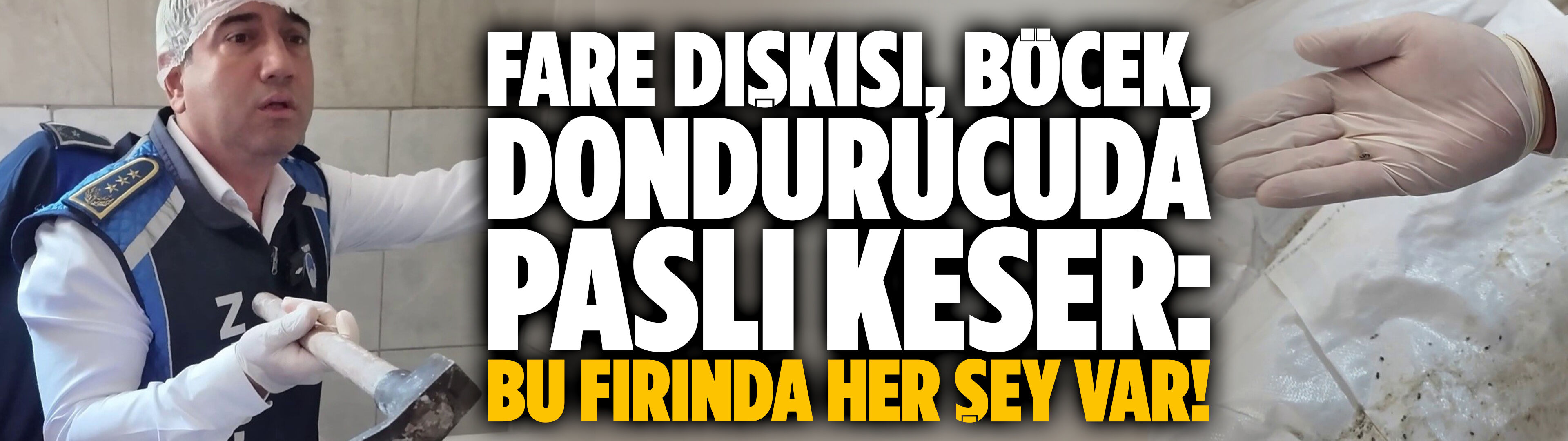 Fare dışkısı, böcek, dondurucuda paslı keser: Bu fırında her şey var!
