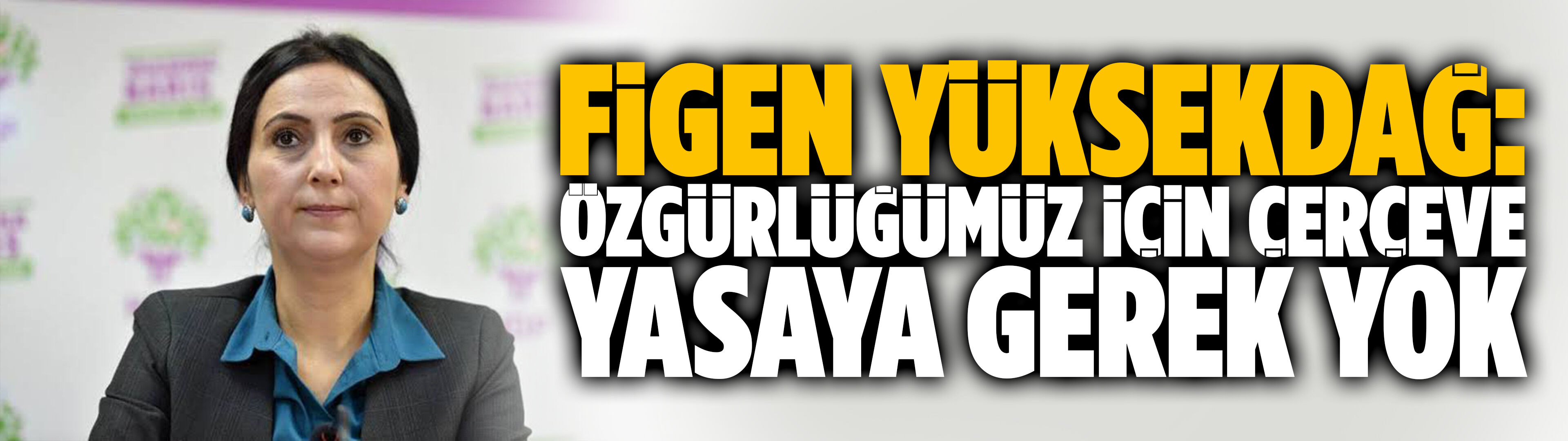 Figen Yüksekdağ: Özgürlüğümüz için çerçeve yasaya gerek yok