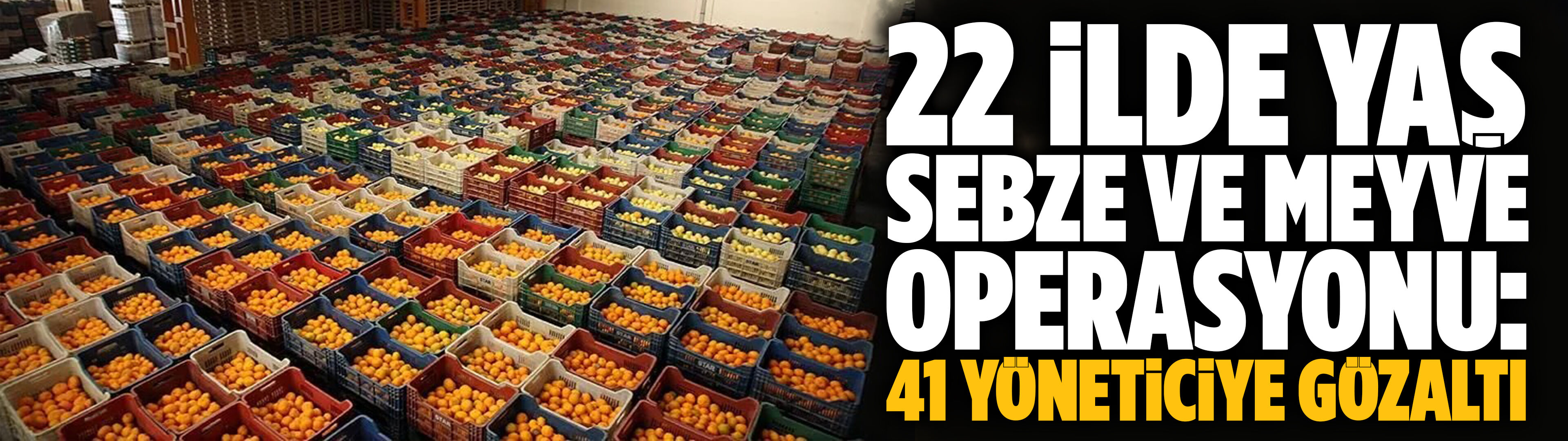22 ilde yaş sebze ve meyve operasyonu: 41 yöneticiye gözaltı