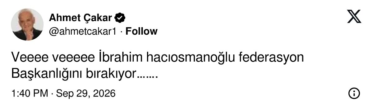Ahmet Çakar X