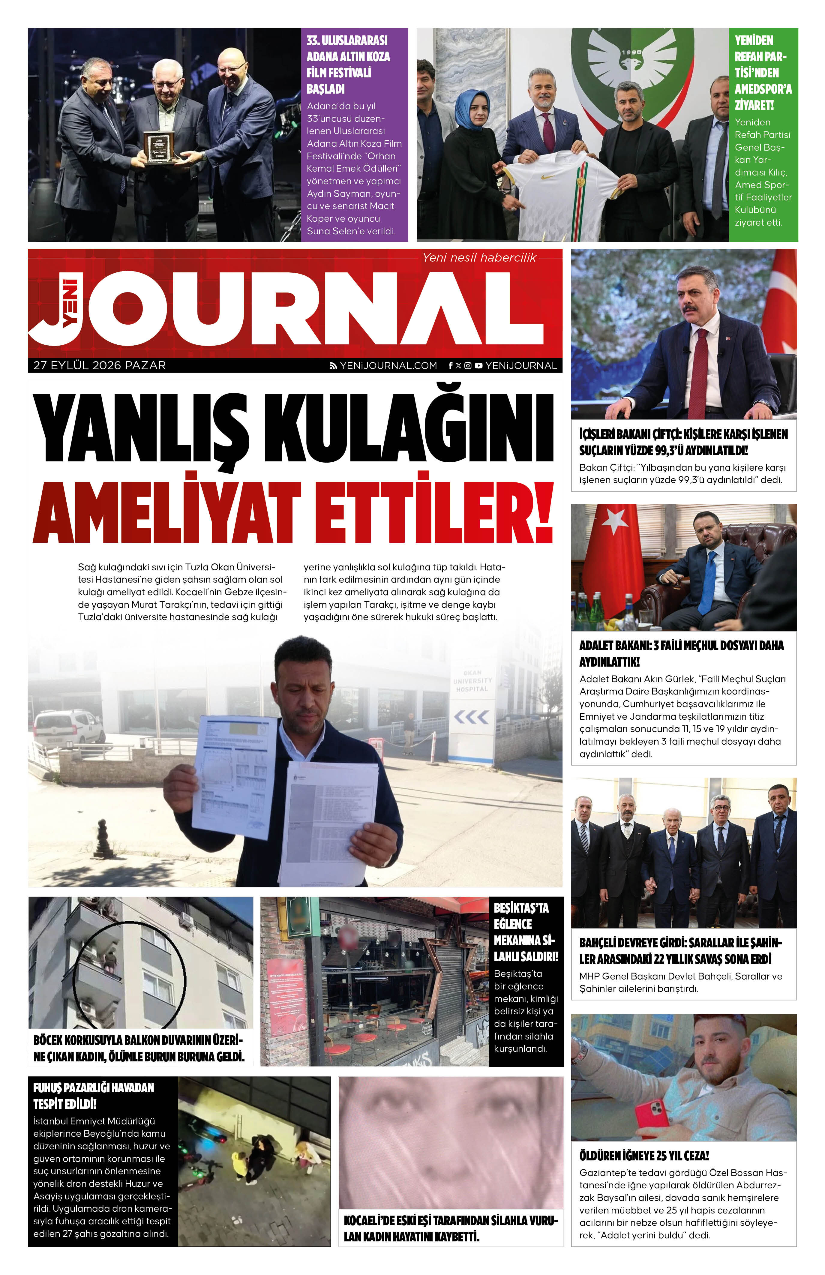 Yeni Journal Egazetesi 20260927
