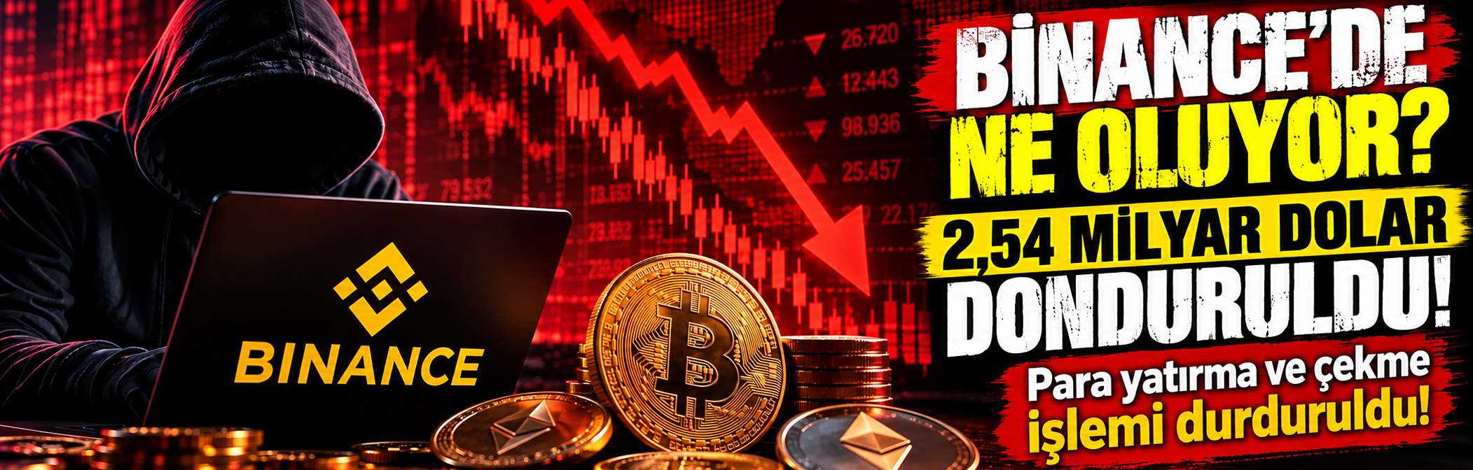 Binance'de ne oluyor? 2,54 milyar dolar donduruldu!
