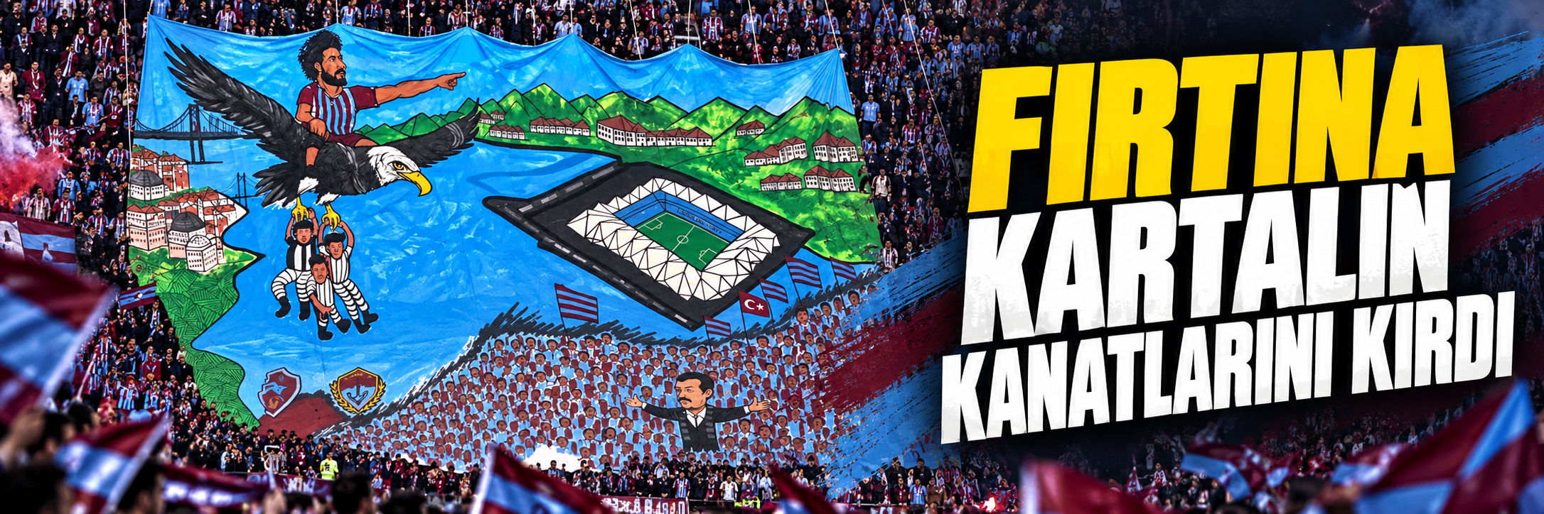 Fırtına, kartalın kanatlarını kırdı