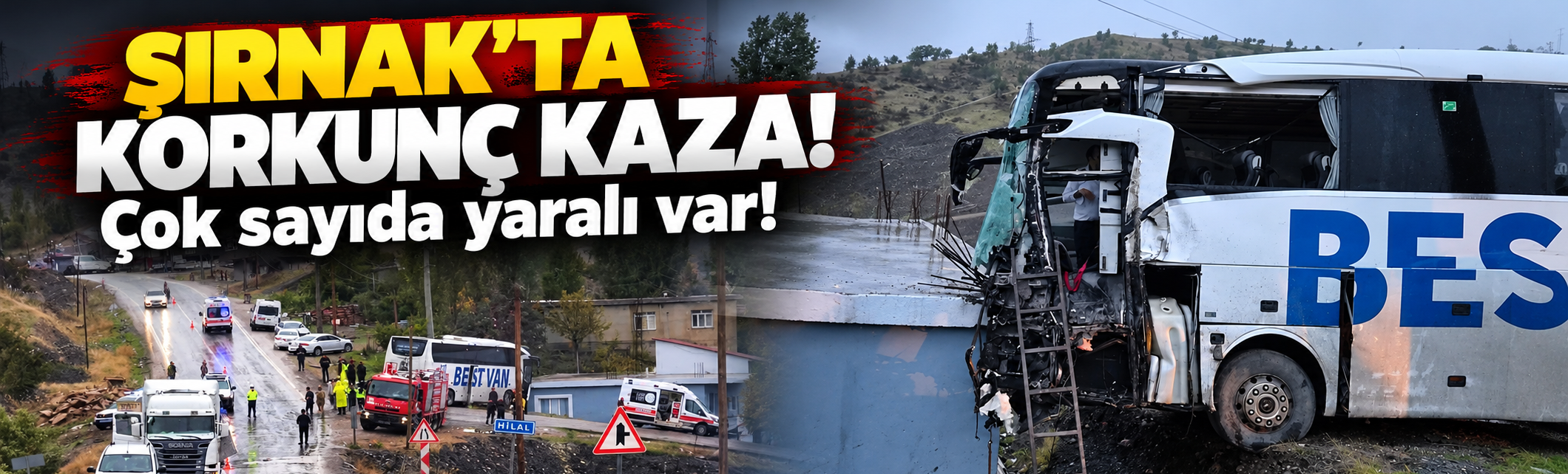Şırnak'ta otobüs ile tır çarpıştı: 15 yaralı
